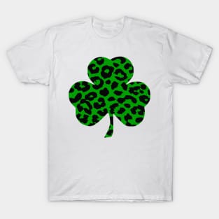 Leopard St.Patrick's Day Shamrock T-Shirt